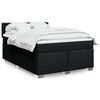 vidaXL Sommier &agrave; lattes de lit avec matelas Noir 160x200 cm Tissu
