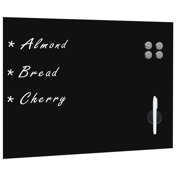 vidaXL Tableau noir magn&eacute;tique mural en verre 80 x 60 cm