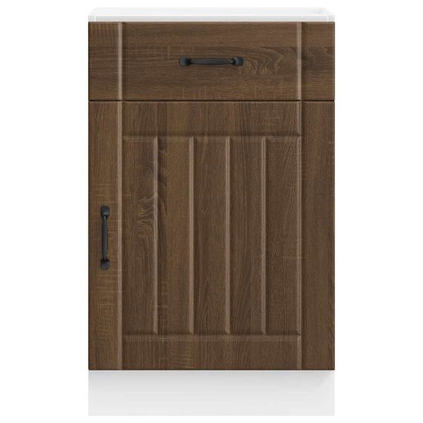 vidaXL Armoire de cuisine Lucca ch&ecirc;ne marron bois ing&eacute;nierie