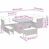 vidaXL Ensemble de canap&eacute; de jardin 9 pcs Beige polyrotin