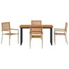 vidaXL Ensemble de salle &agrave; manger pour jardin 5 pcs Beige