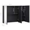 vidaXL Armoire de salle de bain &agrave; miroir LED 89x14x62 cm