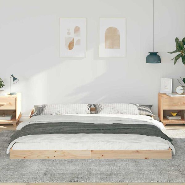 vidaXL Cadre de lit Marron 180 x 200 cm Pin massif
