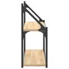 vidaXL &Eacute;tag&egrave;re murale 2 niveaux ch&ecirc;ne sonoma 80x21x51 cm