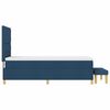 vidaXL Lit &agrave; ressorts avec matelas Bleu 100 x 200 cm tissu