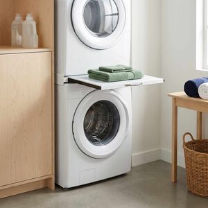 vidaXL Kit pour tour de lavage-s&eacute;chage avec &eacute;tag&egrave;re coulissante