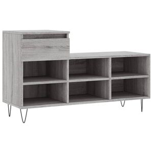 vidaXL Armoire &agrave; chaussures Sonoma gris 102x36x60 cm Bois d'ing&eacute;nierie