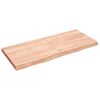 vidaXL Dessus de table marron clair bois ch&ecirc;ne massif trait&eacute;