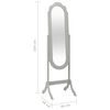 vidaXL Miroir sur pied Gris 46x48x164 cm