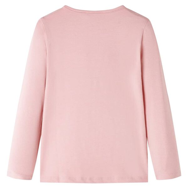 T-shirt enfants &agrave; manches longues rose clair 128