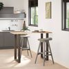 vidaXL Pieds de table de bar en forme de U, 2 pi&egrave;ces, acier naturel, 60 x (100-101) cm