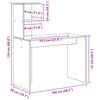 vidaXL Bureau 2 pcs Ch&ecirc;ne fum&eacute;