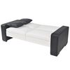 vidaXL Canap&eacute; Blanc tissu