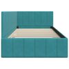 vidaXL Cadre de lit d'angle Turquoise 90 cm x 190 cm Velours