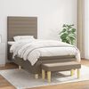 vidaXL Sommier &agrave; lattes de lit avec matelas Taupe 90x190 cm Tissu