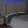 vidaXL T&ecirc;te de lit &agrave; LED Cappuccino 183x16x118/128 cm Similicuir