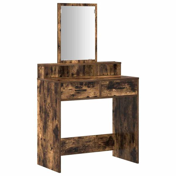 vidaXL Table de Toilette Ch&ecirc;ne fum&eacute; 79 x 41 x 140 cm Bois d'ing&eacute;nierie