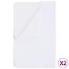 vidaXL Couvre-matelas imperm&eacute;ables 2 pcs Coton 140x200 cm Blanc