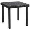vidaXL Chaises longues lot de 2 avec table r&eacute;sine tress&eacute;e noir