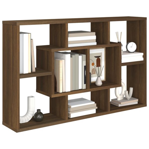 vidaXL &Eacute;tag&egrave;re murale Ch&ecirc;ne marron 85x16x52,5 cm Bois d'ing&eacute;nierie