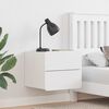 vidaXL Table de chevet Blanc 39 x 34 x 33 cm Bois de pin massif