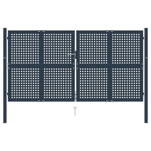 vidaXL Portail de cl&ocirc;ture Anthracite 306x250 cm Acier