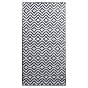 vidaXL Tapis d'ext&eacute;rieur ARAKIL Blanc et noir 80x150 cm PP