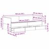 vidaXL Lit d'appoint Ch&ecirc;ne artisanal 90 x 190 cm Bois d'ing&eacute;nierie