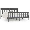 vidaXL Cadre de lit sans matelas gris bois massif de pin 180x200 cm
