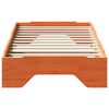 vidaXL Cadre de lit sans matelas empilable cire marron 90x190 cm