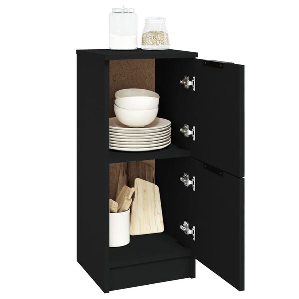 vidaXL Buffet noir 30x30x70 cm bois d'ing&eacute;nierie