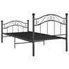 vidaXL Cadre de lit sans matelas noir métal 90x200 cm