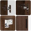 vidaXL Ensemble de mobilier de salle de bain 5 pcs Ch&ecirc;ne brun