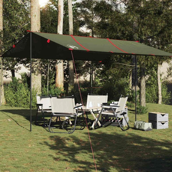 vidaXL B&acirc;che de camping vert olive 451x420 cm imperm&eacute;able
