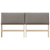 vidaXL T&ecirc;te de lit capitonn&eacute;e Taupe 200 cm Pin massif