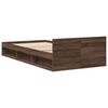 vidaXL Cadre de lit avec tiroir sans matelas ch&ecirc;ne marron 90x200 cm