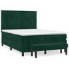 vidaXL Sommier &agrave; lattes de lit et matelas Vert fonc&eacute; 140x190cm Velours