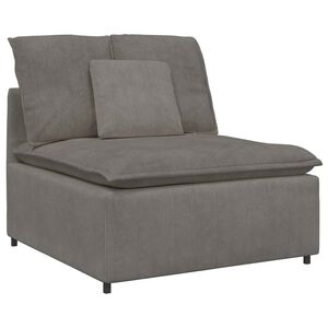 vidaXL Module central de canap&eacute; modulable avec coussins gris clair 100 cm