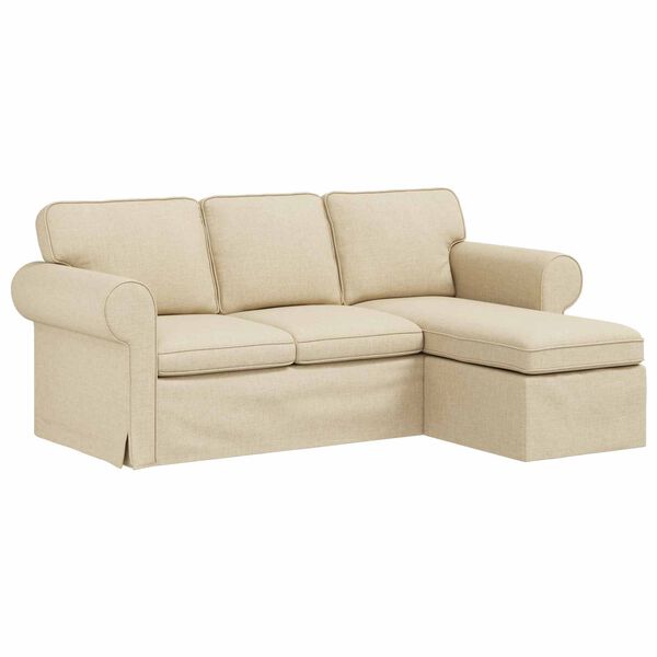 vidaXL Canap&eacute; Cr&egrave;me Dimensions globales: 195 x 138 x 80 cm (l x P x H)