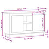 vidaXL Buffet vieux bois 102x35x60 cm bois d'ing&eacute;nierie