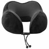 vidaXL Oreiller avec oreiller R&eacute;glable Noir 28 x 25 x 14 cm Velours