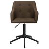 vidaXL Chaises pivotantes &agrave; manger lot de 4 marron fonc&eacute; tissu