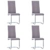 vidaXL Chaises &agrave; manger cantilever lot de 4 taupe tissu