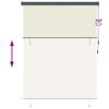 vidaXL Store enrouleur Ray&eacute; Cr&egrave;me 200 x 250 cm Tissu et Aluminium