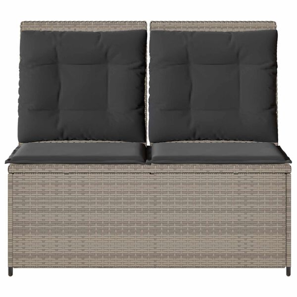vidaXL Banc de jardin Gris clair polyrotin