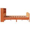 vidaXL Lit biblioth&egrave;que sans matelas cire marron 160x200 cm pin massif