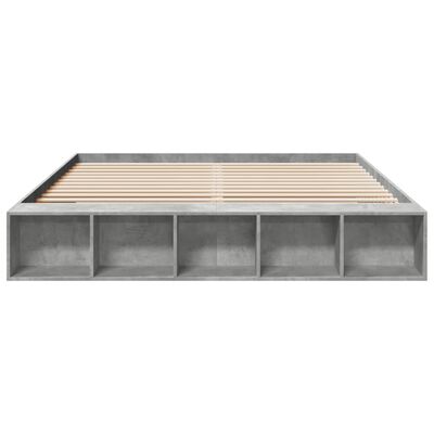 vidaXL Cadre de lit sans matelas gris béton 180x200 cm