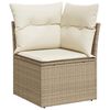 vidaXL Salon de jardin avec coussins 8 pcs beige r&eacute;sine tress&eacute;e acacia