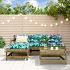 vidaXL Salon de jardin 5 pcs bois de pin impr&eacute;gn&eacute;