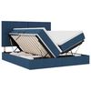 vidaXL Lit de Rangement Bleu 180 x 200 cm Cuir synth&eacute;tique